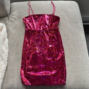 Pink sequin Zara dress